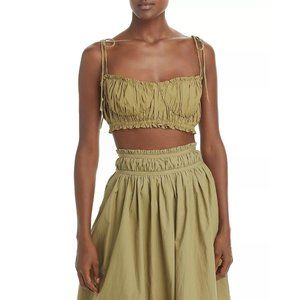 RHODE Pari Ruched Crop Top - Herbarium - NWT - Size 6